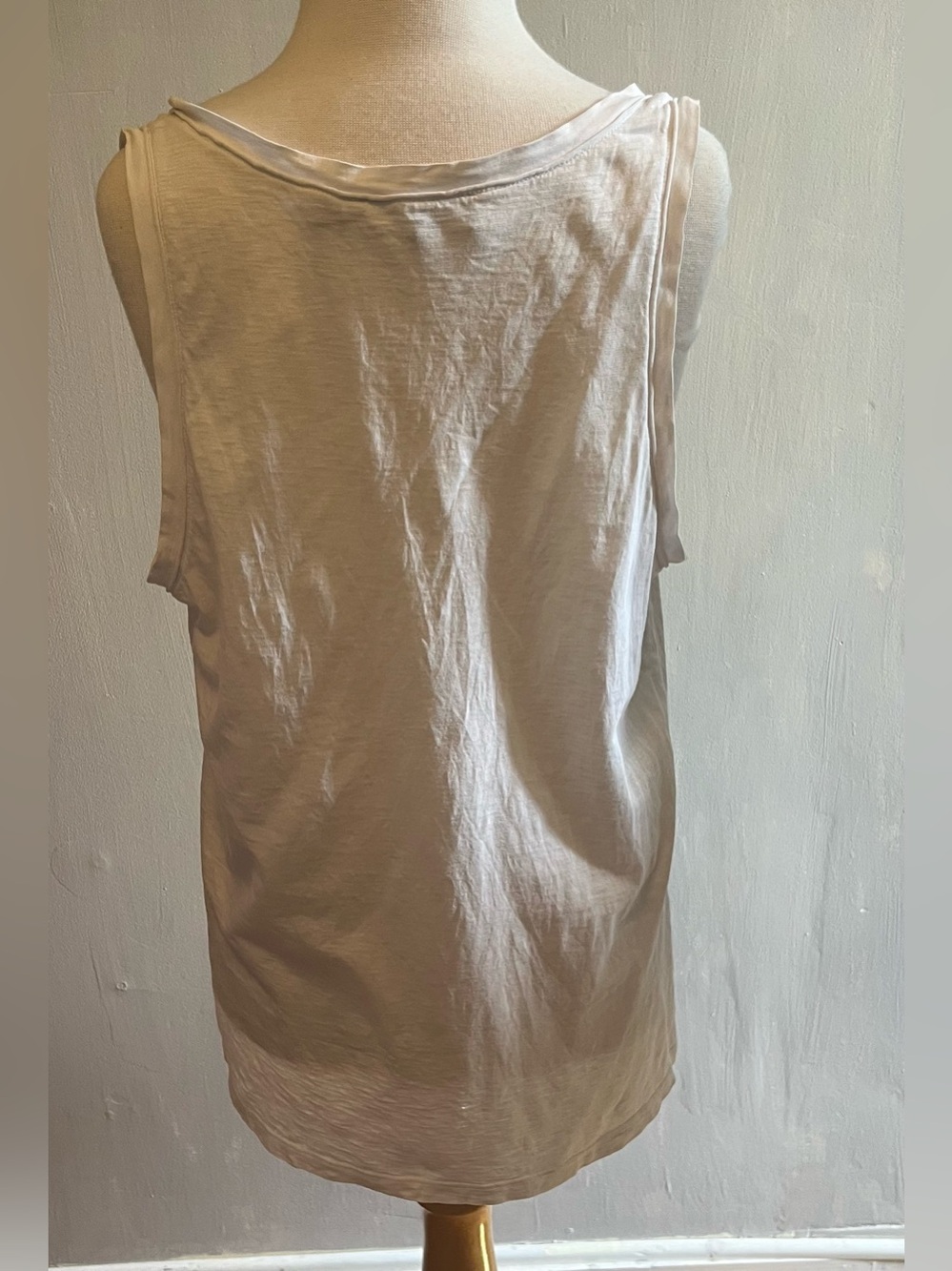 Theory White Pima Cotton Tank Women’s Size Small - Picture 2 of 6
